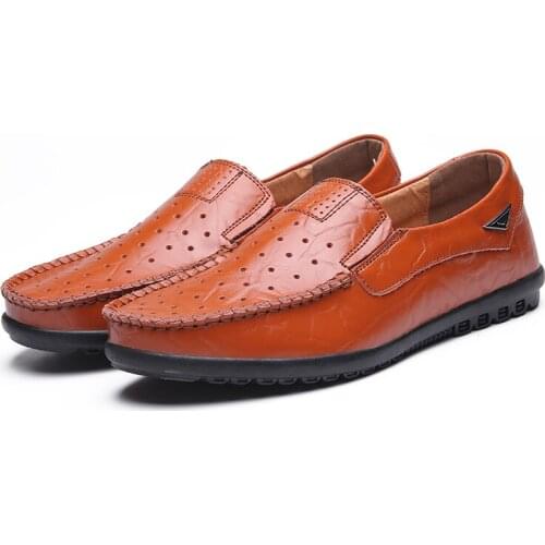 2021 New Loafers Shoes Men Fashion High Quality Luxury Brand Comfortable Shoes Men Casual Driving Shoes Hollow Breathable Shoes