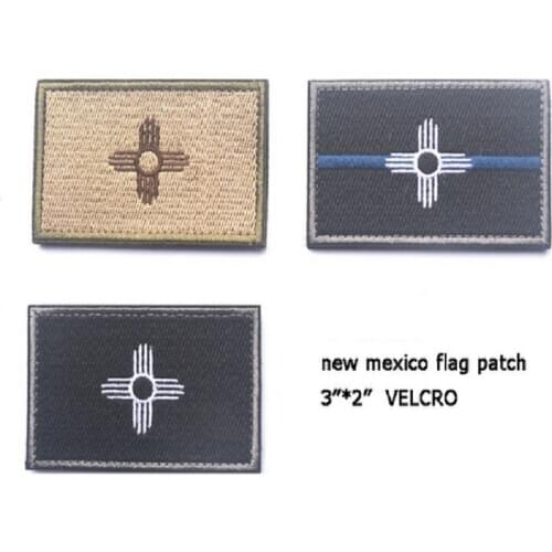 3D Embroidery Magic Stickers U.S.A NEW MEXICO State Flag Patch Embroidery Armband Cloth Patch