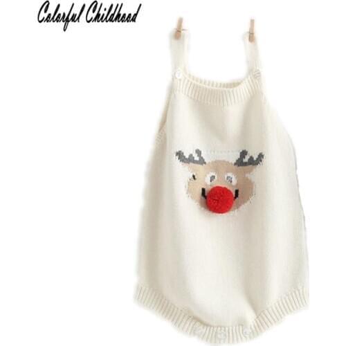 Infant Baby Girls Bodysuits Sleeveless Fall Winter Knitted Clothes Twin Body boy For Baby Cotton Clothing Christmas Outfit 0-24m