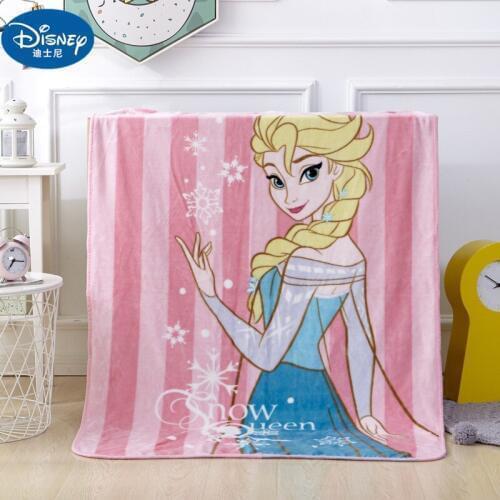 Disney Flannel Boys Girls Baby Blanket Frozen Elsa Anna Princess Lightweight Plush Blankets on Bed/Sofa/Plane Flatsheet Bedding
