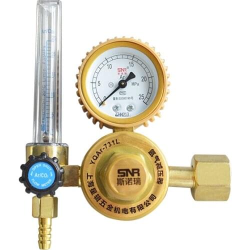 G5/8'' 0-25Mpa Argon Pressure Regulating Valve Argon FlowMeter Leakproof Gas Pressure Argon Regulator Pressure Reducer