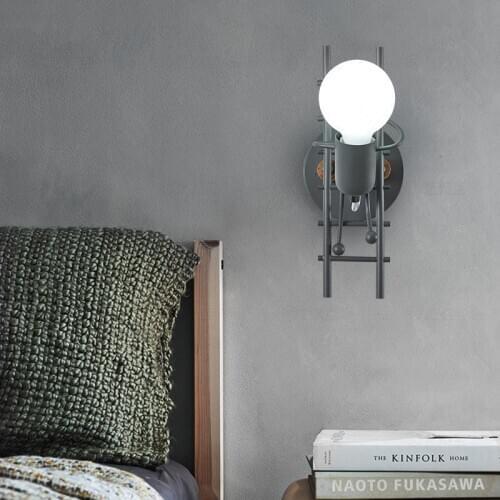 Loft crystal bedroom light living room decoration crystal wall lights glass ball rope bedside dining room bedroom wall lamp