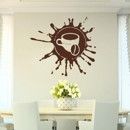 Coffee, drink, cappuccino, hot drink, grains, cafe,Food, Wall Decal Window Sticker Handmade A8-003