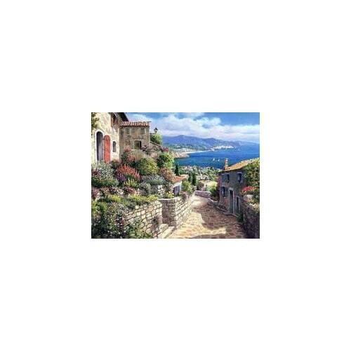 NN Counted Cross Stitch Kit Cross stitch RS cotton with cross stitch Haejbgqs Mediterranean town