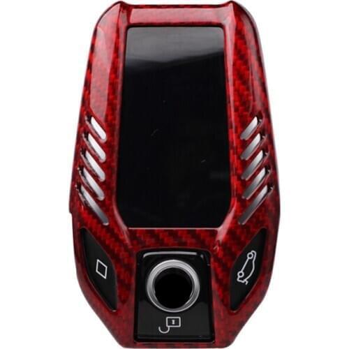 Red Carbon fiber LCD Car Key shell cover For BMW G30 G11 G12 X3 F26 GT