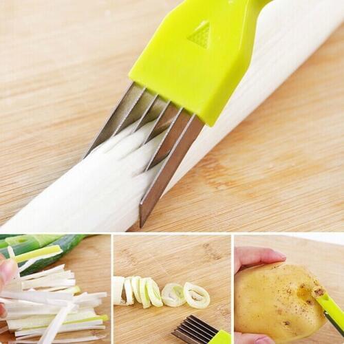 Multifunctional Knives Vegetable Cutter Magic Slicer Peeler Shredded Green Onion Knife Green Spring Onion Cutter ss1313
