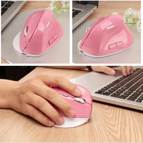 Wireless mouse vertical game mouse USB computer mouse ergonomic desktop vertical mouse 1600DPI notebook computer home office