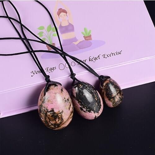 Natural 3Pcs Yoni Egg Set Jade Eggs Women Kegel Exerciser Vaginal Muscle Tightening Drilled Massage Stone 2020 New Drop Shipping