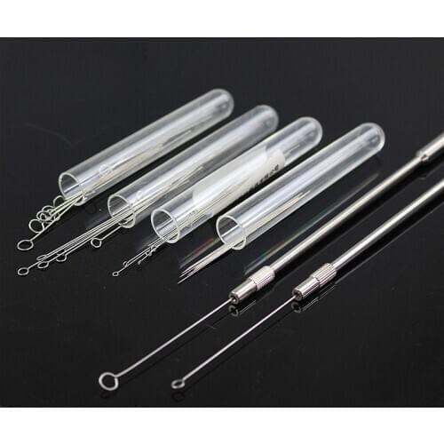 Nickel plated pure copper inoculating rod / wire / nichrome wire / ring / needle 10pcs