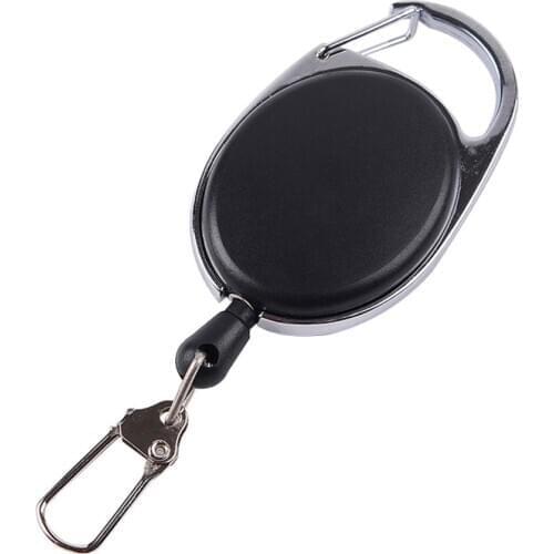 New Durable Nylon Rope Anti Lost Key Ring Recoil Retractable Clip Outdoor Keychain