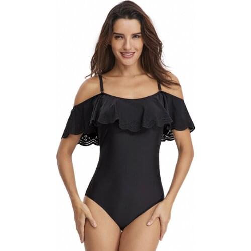 New Swimsuit Summer Sexy Lady Beach Sling One Piece Swimwear Womens Swimsuit Monokini Bathing Suit Ruffled Beachwear