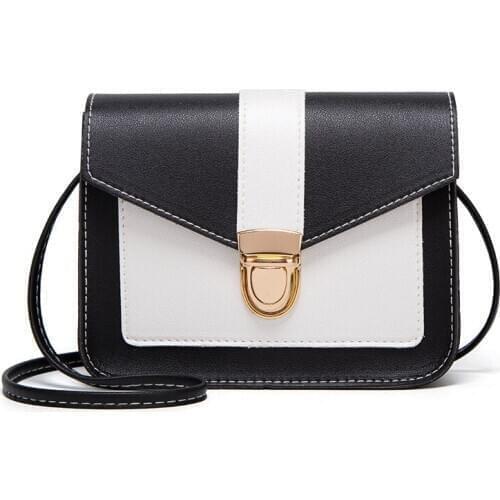 2020 Luxury Handbags Women Bags Designer Contrast Color Small Square Bag Fashion Lock Shoulder Messenger Bag Mobile Coin Purse