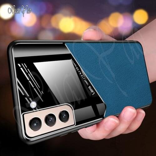 S21 S21+ Cover XUANYAO Cases For Samsung Galaxy S21 Ultra Case Hard Metal Leather Coque For Samsung Galaxy S21 Plus Phone Case