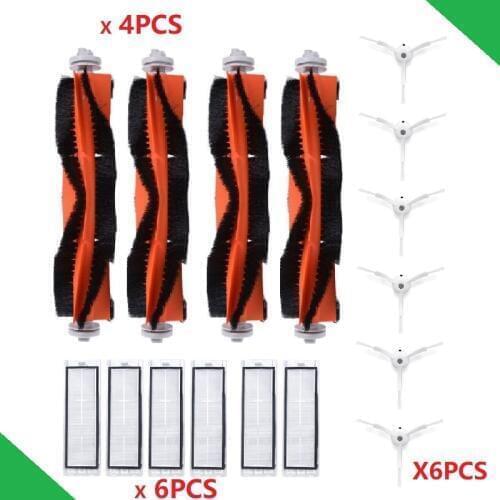 16PCS Vacuum Cleaner Brush Hepa Filter Side Brush for Xiaomi Roborock S50 S51 MI Robot Vacuum Cleaner Parts Accessories