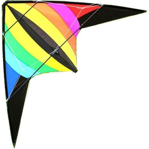Outdoor Fun Sports 1.8m Power Dual Line Rainbow Stunt Kite Flying