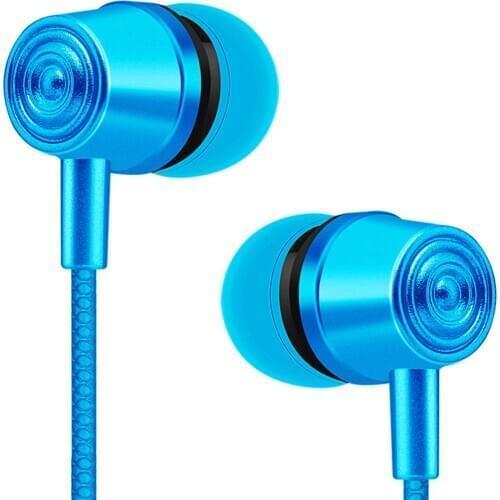 Universal Wired In-ear Music Headset Solid Color Mobile Phone Earphone with Line Control Mic