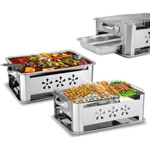 Thickened stainless steel grilled fish pan grilled fish stove pull-out grilled fish stove