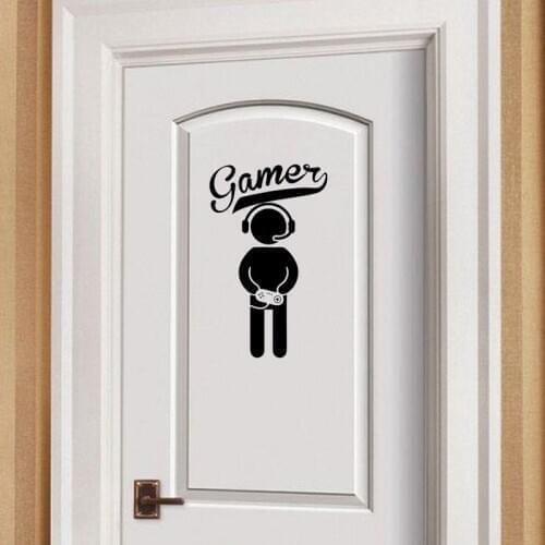 YOJA 15.2*25CM Gamer Wall Mural Decal Sticker Decor Bedroom Door Decals D1-0087