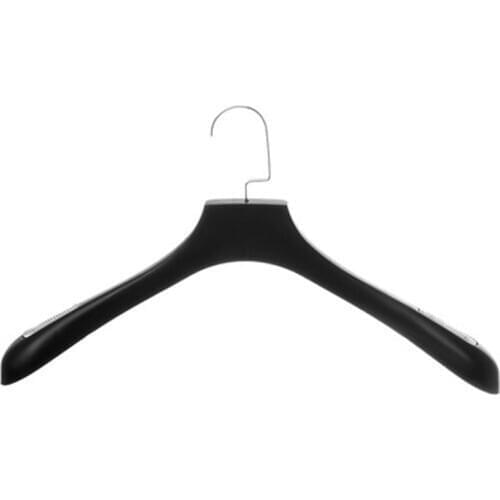 10 pcs/lot Thicken Broad Shoulder Wooden Coat Hanger Without Trace Plastic Suit Hangers With Wood Imitation Grain Non-slip