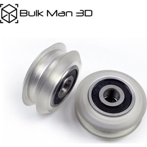 100Sets/Lot wholesale High precision CNC clear Polycarbonate Xtreme Dual v wheel Assy for V-slot rail,3D printer parts