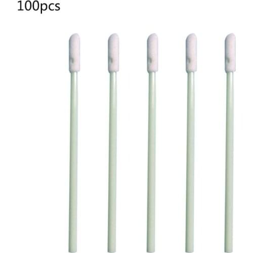 100Pcs/Pack Small Round Head Foam Tip Cleaning Swab Dust Free Sponge Sticks for Inkjet Print Printhead Camera Optical Lens