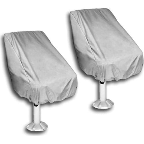 2 Pack Boat Seat Cover, Outdoor Waterproof Pontoon Captain Boat Bench Chair Seat Cover, Chair Protective Covers