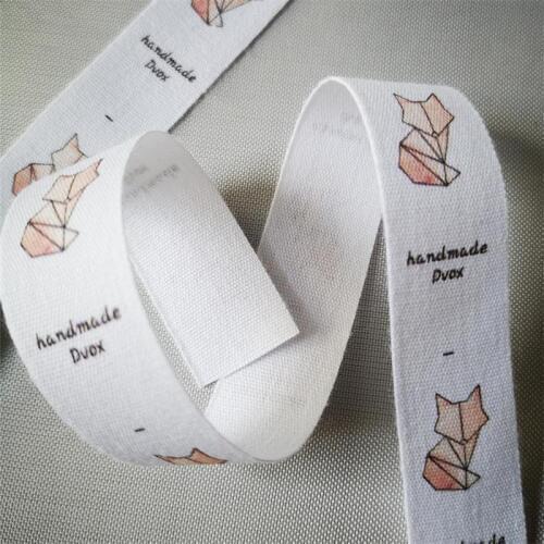 2cm white soft cotton belt/tape Custom clothes/Clothing dress labels/Tags, Name Tags, Handmade labels print black special offer