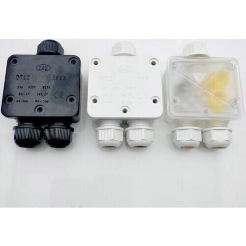 3Way Plastic Waterproof External Electrical Junction Box Wire Connector IP68 Junction Cable Box for Outdoor External Wiring