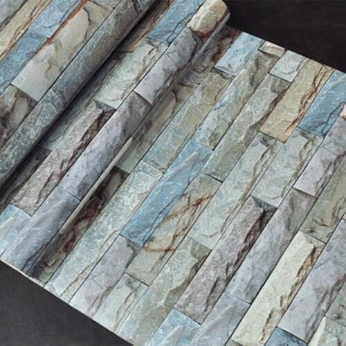 3D Stereo Embossed Brick Wallpaper Modern Simple Marble Stone Texture Wallpaper Living Room TV Backdrop Wall Restaurant 3D Decor