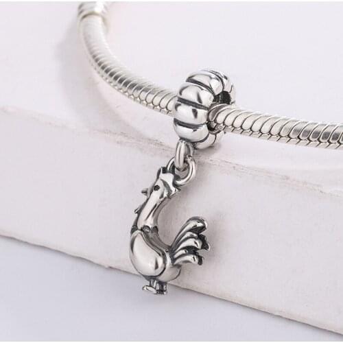 925 Sterling Silver Twelve Chinese Zodiac Cute Animals Lucky Chick Pendant Charm Bracelet For Original Pandora DIY Jewelry