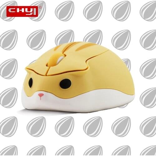 CHYI 1200DPI Wireless Mouse USB Optical Computer Mini Cute Hamster Shape Design For Girl Laptop