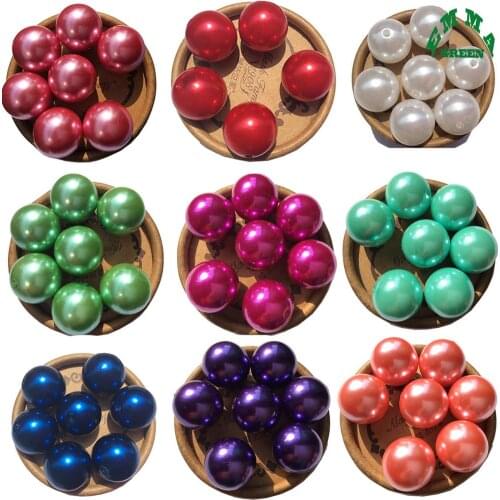 Beads for kids Jewelry making Pearls Pearl Beads 20mm 30mm Round Beads abs Pearl Beads Acrylic Beads for Kids Round Beads