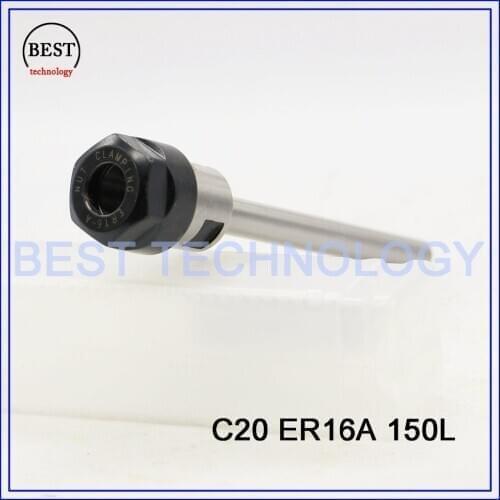 C20 ER16A 150L Collet Chuck Hoder Straight Shank Chuck Collect Extension Rod ER16 Collet ER16A Nut for CNC Milling