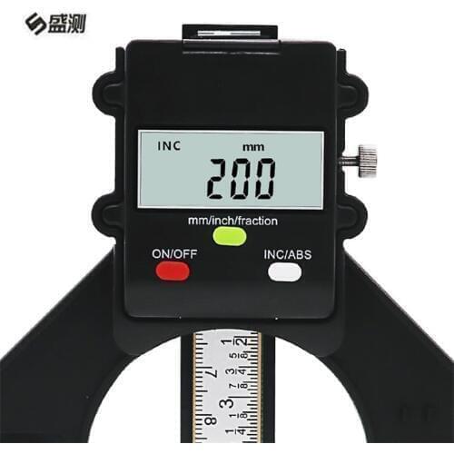 Digital Depth Gauge LCD Tyre Tread Gauge Magnetic Feet Aperture 80mm Hand Router Measuring woodworking tools D1030