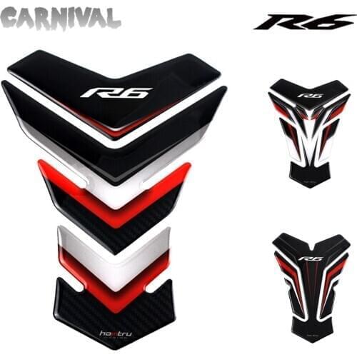 For Yamaha YZF-R6 R6 2002-2019 3D Resin Tank Pad Protector for Motorcycle Decal Sticker