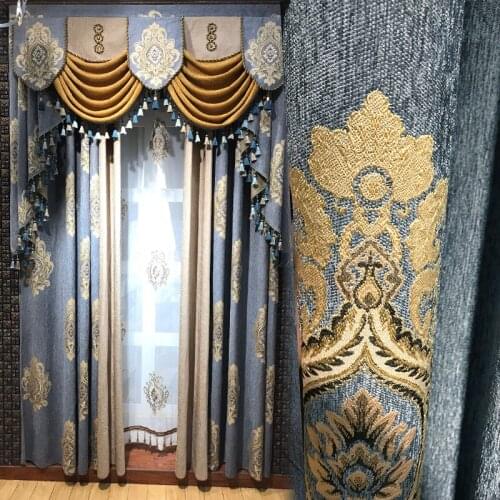 European Embroidery Curtains for Living Dining Room Fabric Spot Curtains for Bedroom Shade Curtains Tulle balcony cloth