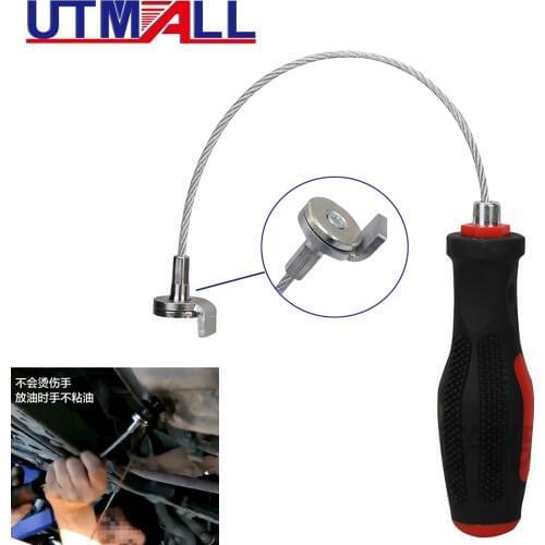 Strong Magnetic Oil Drain Plug Remover Tool Wrench Anti Scald