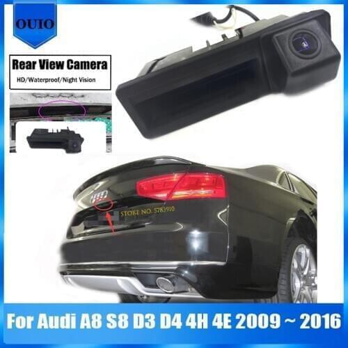 HD rear view camera For Audi A8 S8 D3 D4 4H 4E 2009 ~ 2016 Night Vision Waterproof Backup Parking Reversing Camera