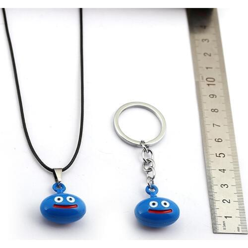 Game Doragon Quest Keychian Dragon Warrior Blue Slime Key Ring Rape Chain Pendant Men Car Women Toy Gift Jewelry Chaveiro Trendy