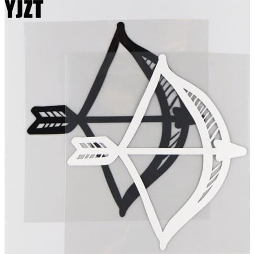 YJZT 16.6CM*18.1CM Personalized Bow And Arrow Cartoon Pattern Car Sticker Vinyl Decal 1A-0354
