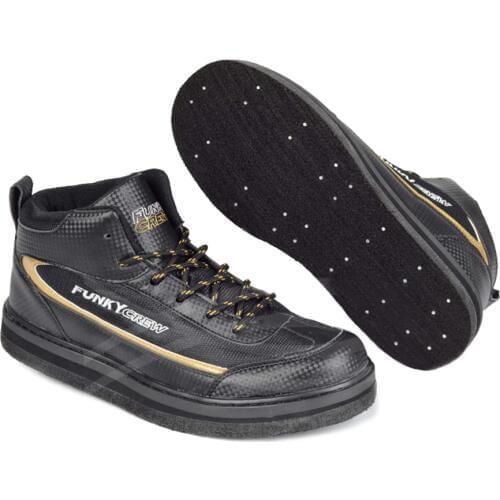 Fly Fishing Shoes Aqua Sneakers Hunting Waders Outdoor Breathable Water Shoes Anti-Slippery Felt Sole with Nail for Men Women F4