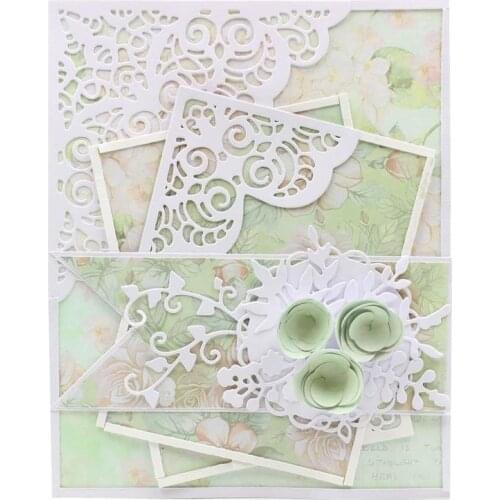 KSCRAFT Flower Corner Metal Cutting Dies Stencils for DIY Scrapbooking/photo album Decorative Embossing DIY Cards
