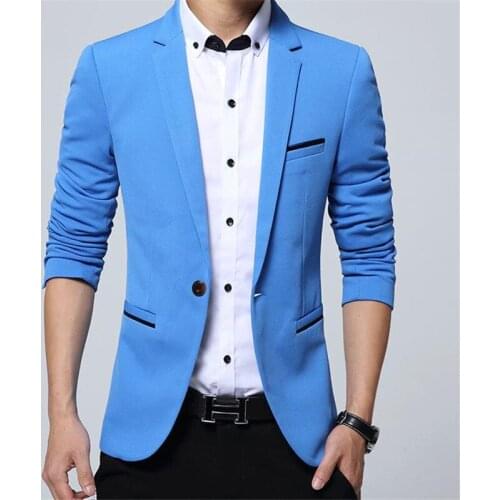 New Arrival Luxury Men Blazer New Spring Fashion Brand High Quality Cotton Slim Fit Men Suit Terno Masculino Blazers Men