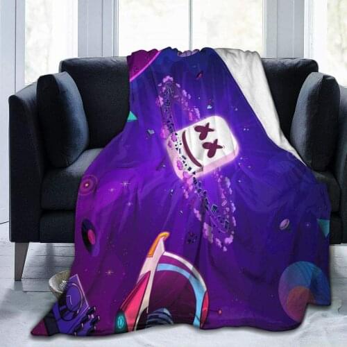 TopliTrend DJ-Ma-rsh-Mel-lo Blanket 50"x40" 3D Printed Super Soft Fleece Wool Ultra Luxurious Warm and Cozy for All Seasons