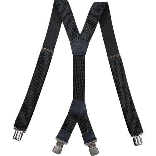 JIERKU Suspenders Mans X Style Braces Suspensorio Tirantes Hombre Corn Grain Strap Buckle Fathers Gift New Design