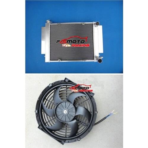 All Aluminum Radiator + FAN Cooling For Mazda RX2 RX3 RX4 RX5 RX7 With Heater PiPe