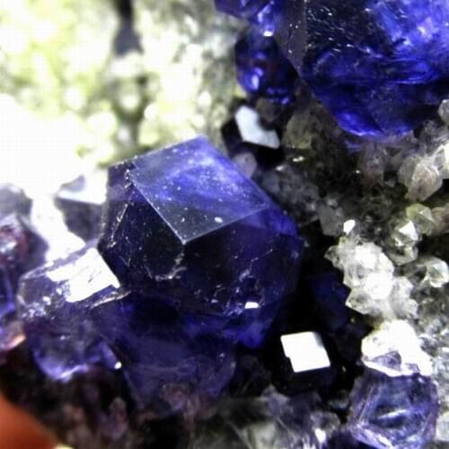 163g Purple-Blue Fluorite Cluster+Quartz on Matrix -crystals and stones healing Mineral specimen Home Decor feng shui decoration
