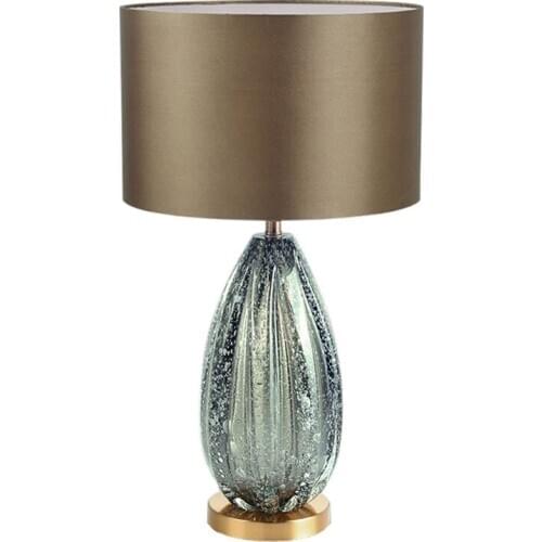 Light Luxury Post-Modern Simple Table Lamp American Glass Hotel Living Room Bedroom Study Bedside Lamp Soft Model Room