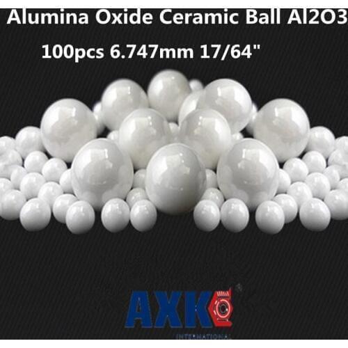 100pcs 6.747mm 17/64" Alumina Oxide Ceramic Ball Al2o3 For Bearing/pump/linear Slider/valvs Balls