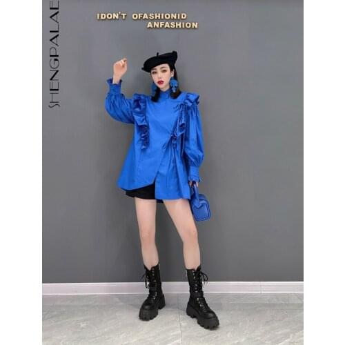 Блузки с воротником стойка Shengpalae China At AliExpress